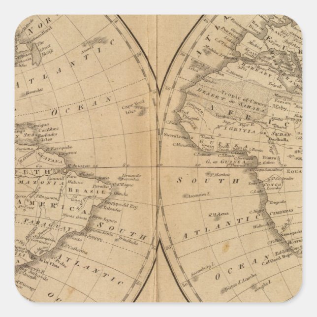 The World 2 Square Sticker (Front)