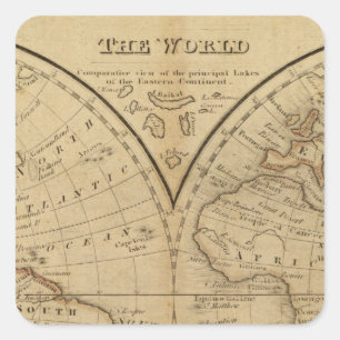 The World 3 Square Sticker