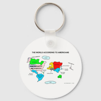 The World According to Americans Key Ring