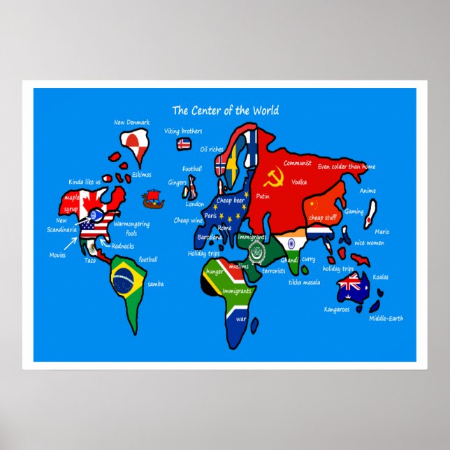 The world according to Scandinavians Poster (Front)