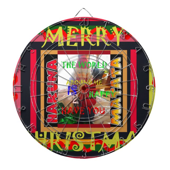 The world around Me is happy to Have You colours M Dartboard (Front)