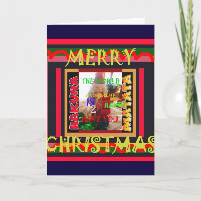 The world around Me is happy to Have You colours M Holiday Card (Front)