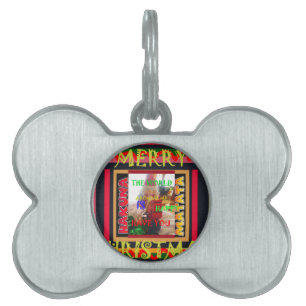 The world around Me is happy to Have You colours M Pet Name Tag
