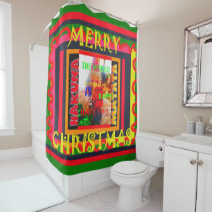 The World Around Me is Happy to Have You - Festive Shower Curtain