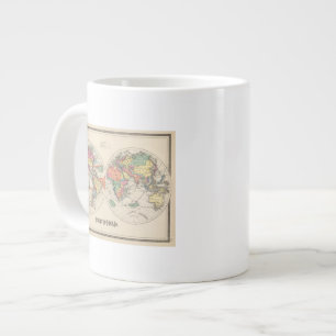 The world Atlas map with currents and trade winds Large Coffee Mug