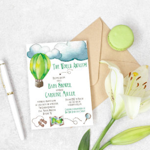 The World Awaits! Baby Shower Invitation