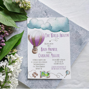 The World Awaits! Baby Shower Invitation