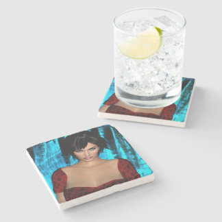 The World Behind the Eyes stone coaster