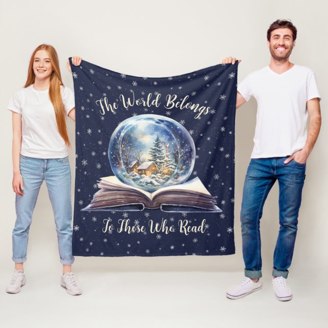 The World Belongs To Those Who Read  Design Fleece Blanket (In Situ)