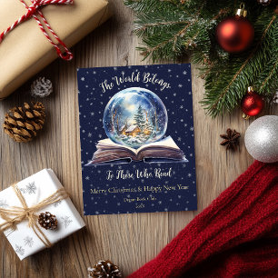 The World Belongs To Those Who Read  Design Holiday Card