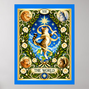 The World Cat Tarot - Completion and Wholeness Poster