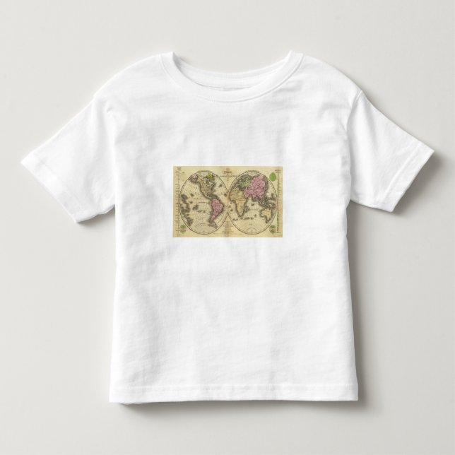 The World double hemisphere map Toddler T-Shirt (Front)