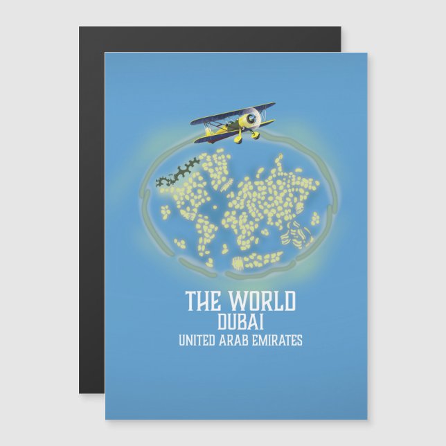 The World Dubai United Arab Emirates map (Front/Back)