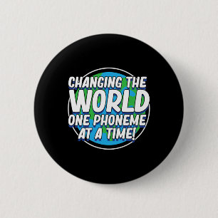 The World Dyslexia Awareness Therapist Graphic 6 Cm Round Badge