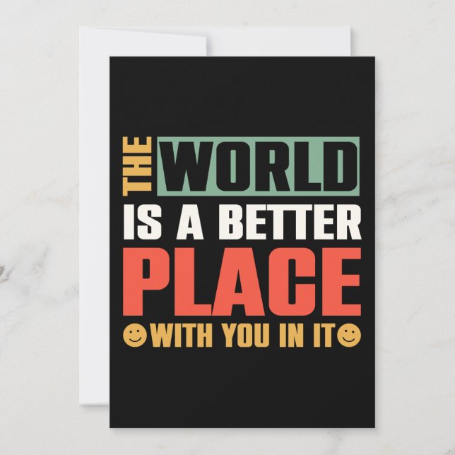 The World Is A Better Place With You In It Holiday Card (Front)