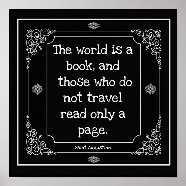 The world is a book -Saint Augustine Poster (Front)
