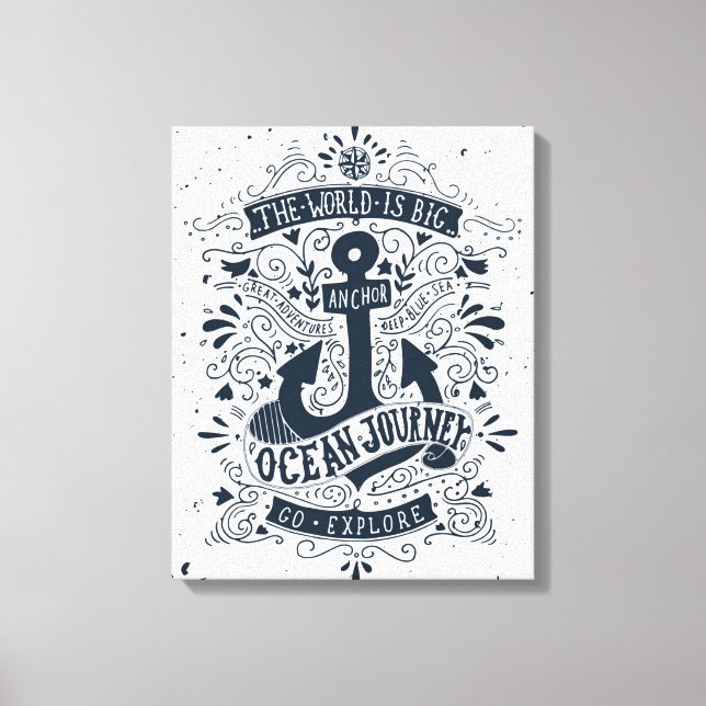 The World Is Big - Go Explore Canvas Print (Front)