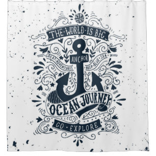 The World Is Big - Go Explore Shower Curtain