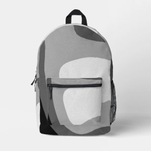 The World Is Grey Printed Backpack