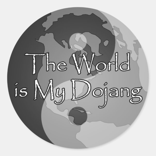 The World Is My Dojang Classic Round Sticker (Front)