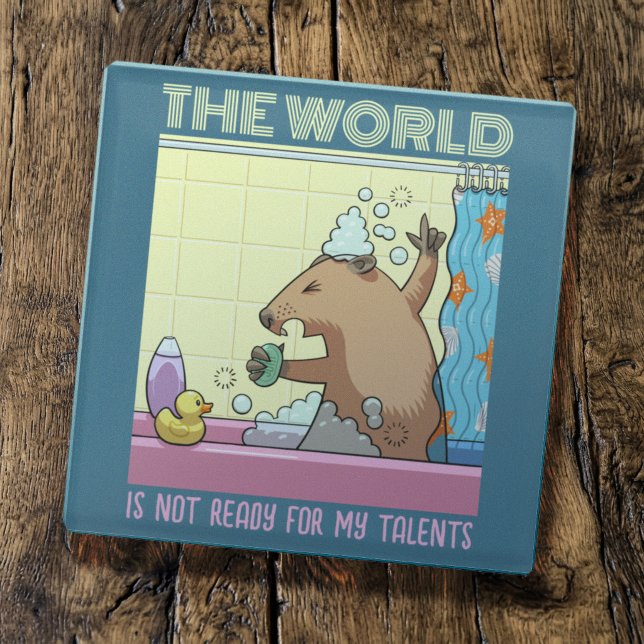 The World Is Not Ready Singing Groundhog Glass Coaster (Creator Uploaded)