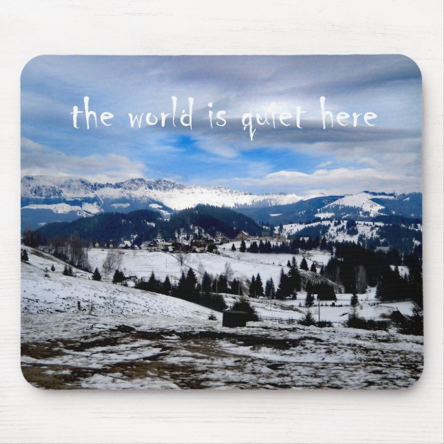the world is quiet here mouse pad (Front)