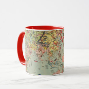 The World Map at a Glance - World Air Routes Mug