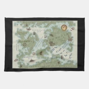 The World Map of Cryptocurrency Tea Towel