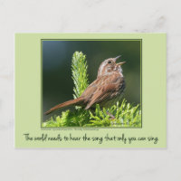 The world needs...Inspirational postcard