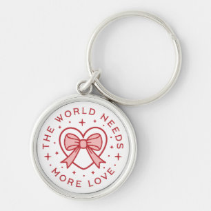 The world needs more love coquette preppy key ring