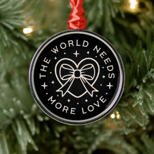 The world needs more love kindness quotes black metal tree decoration