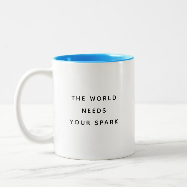 The World Needs Typography Modern Two-Tone Mug (Left)