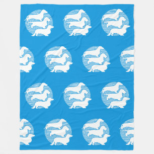 The World Of 3 different Dachshunds 1 Fleece Blanket