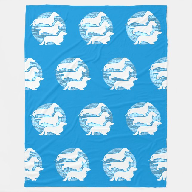 The World Of 3 different Dachshunds 1 Fleece Blanket (Front)