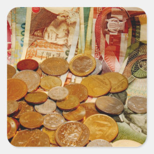 The World of Money Square Sticker