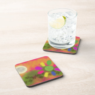 The world of moon and flower coaster