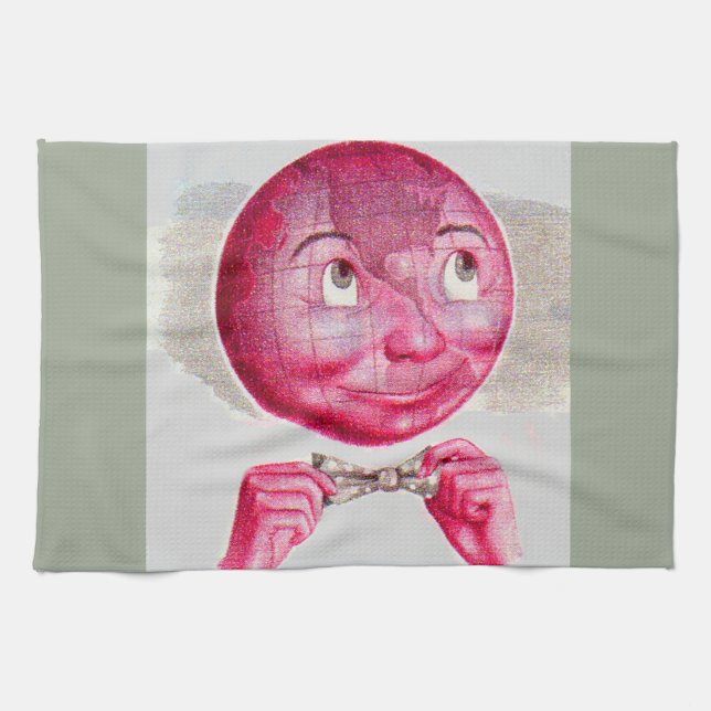The World on His Mind Tea Towel (Horizontal)