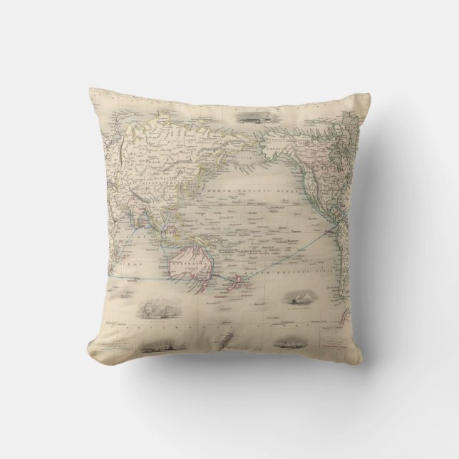 The World On Mercator's Projection Cushion (Front)