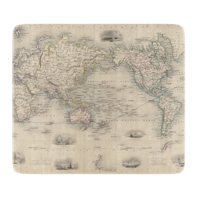 The World On Mercator's Projection Cutting Board (Front)