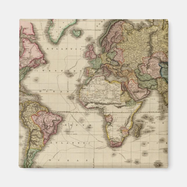The World on Mercator's projection Magnet (Front)