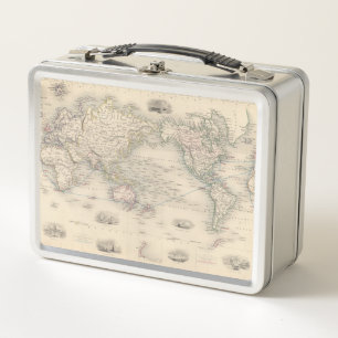 The World On Mercator's Projection Metal Lunch Box
