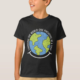 The World One Phoneme At A Time Dyslexia Awareness T-Shirt