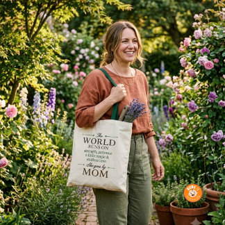 The World Runs On Love She Goes By Mum Green Handl Tote Bag