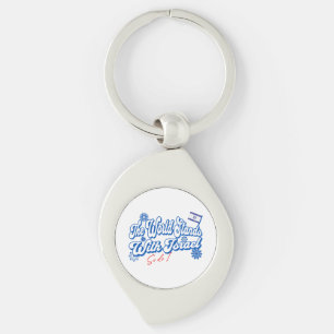 The World Stands With Israel, So do I  Israel Supp Key Ring
