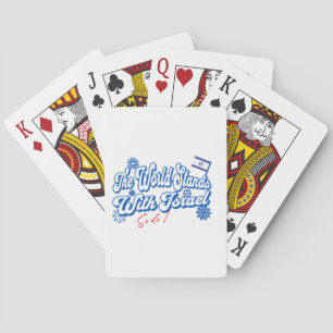 The World Stands With Israel, So do I Israel Supp Playing Cards