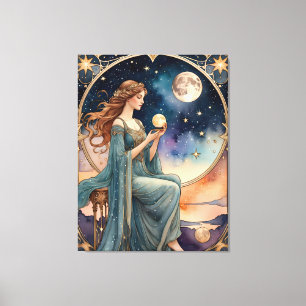 the world - tarot canvas print