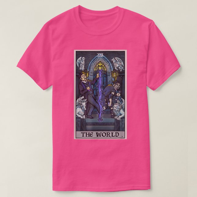 The World Tarot Card Dr Jekyll Mr Hyde Halloween S T-Shirt (Design Front)