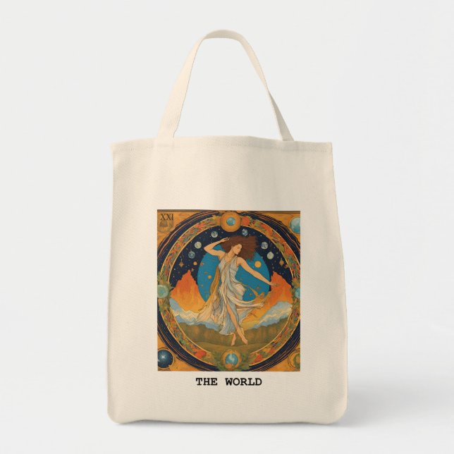THE WORLD - TAROT CARD TOTE BAG (Front)
