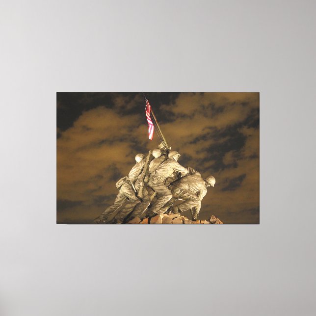 The World War II Iwo Jima Memorial Arlington VA Canvas Print (Front)
