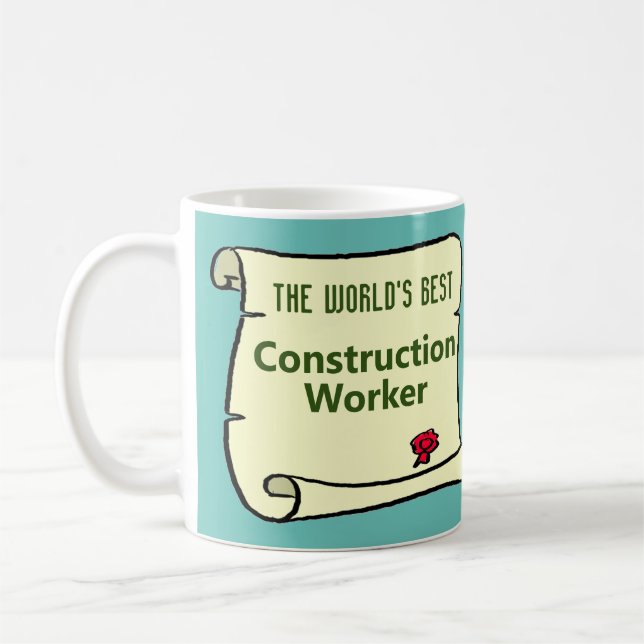 The World's Best Construction Worker. Coffee Mug (Left)